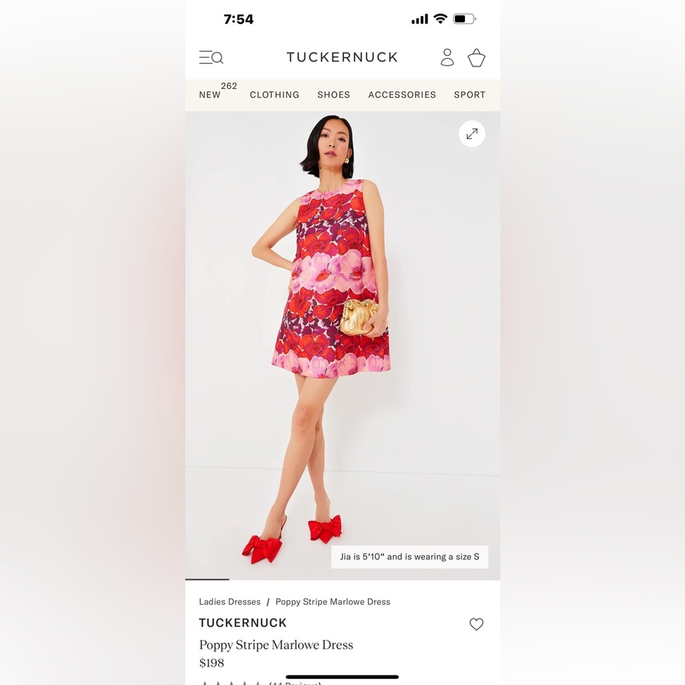 Tuckernuck Poppy Stripe Marlowe Dress - Red & Pink Floral